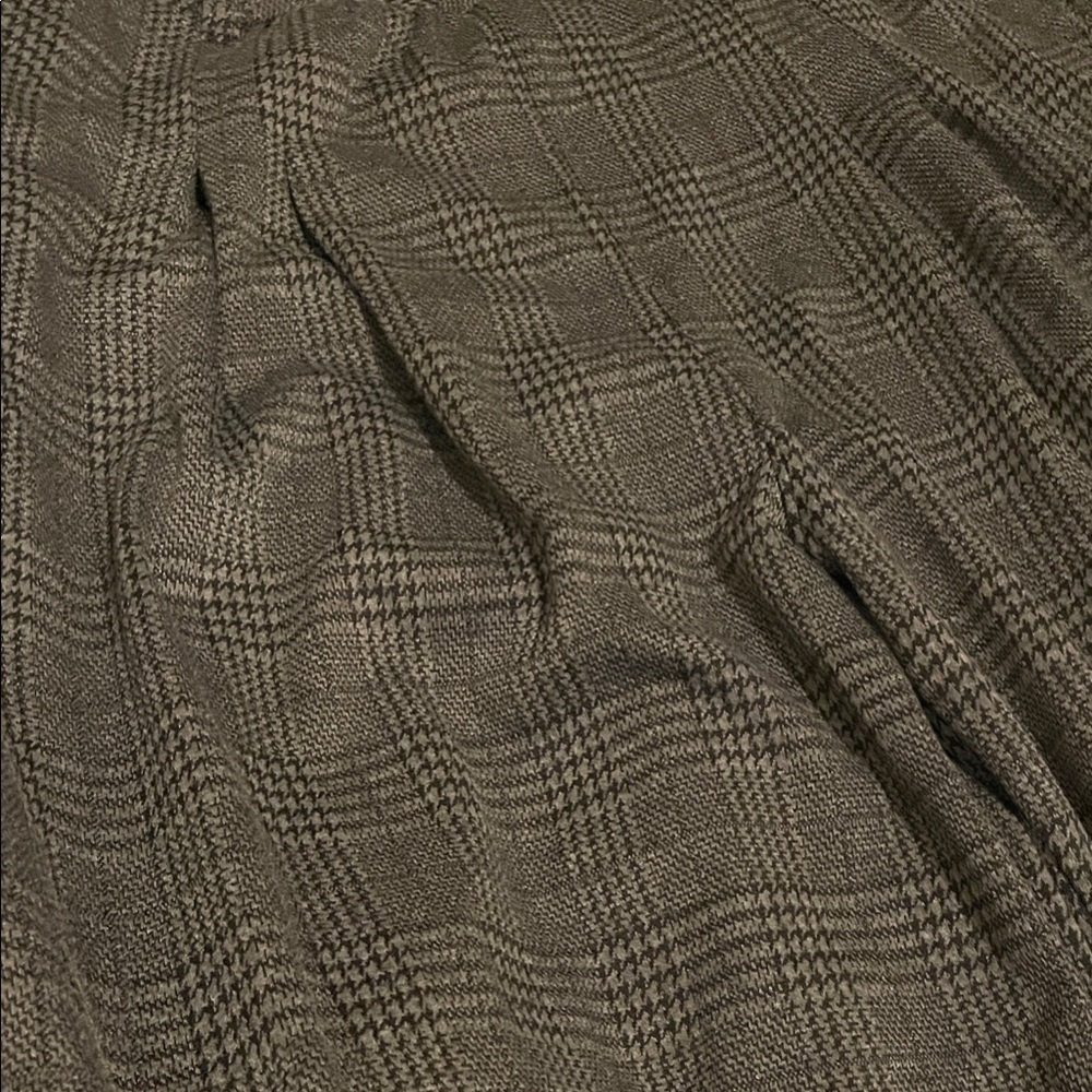 Plaid black wide leg pants